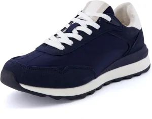 CUSHIONAIRE Women's Kicks lace up Nylon Sneaker  Comfort Foam, Wide Widths Available
