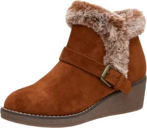 CUSHIONAIRE Women's Rhodes wedge bootie  Memory Foam