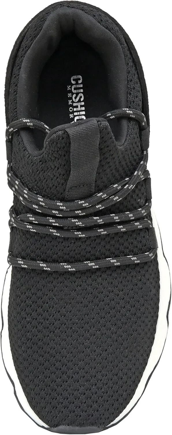 CUSHIONAIRE Women's Zyler lace up Knit Sneaker  Memory Foam