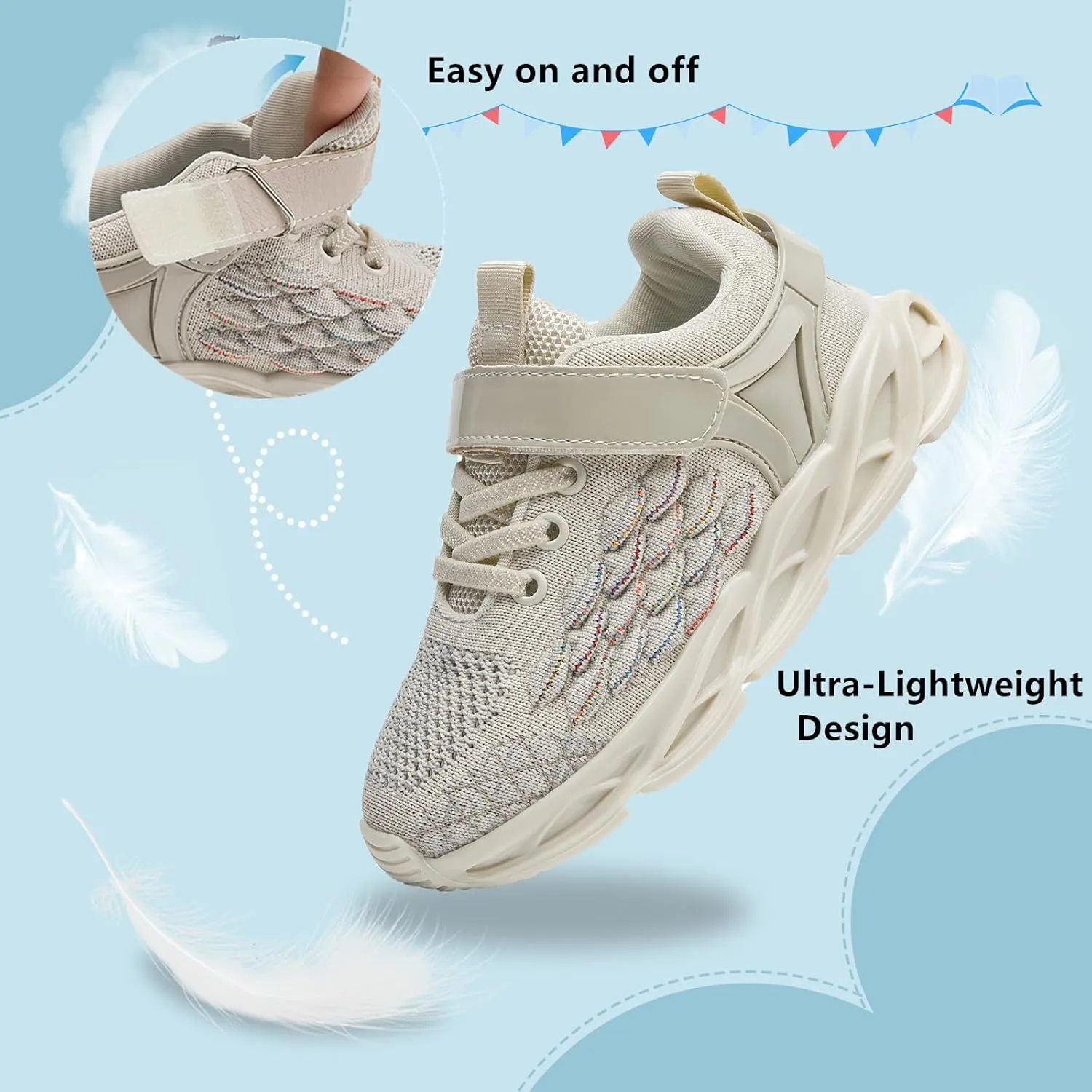 DADAWEN Toddler/Little Kid Sneakers for Boys Girls Lightweight Breathable Sports Athletic Running Tennis Shoes