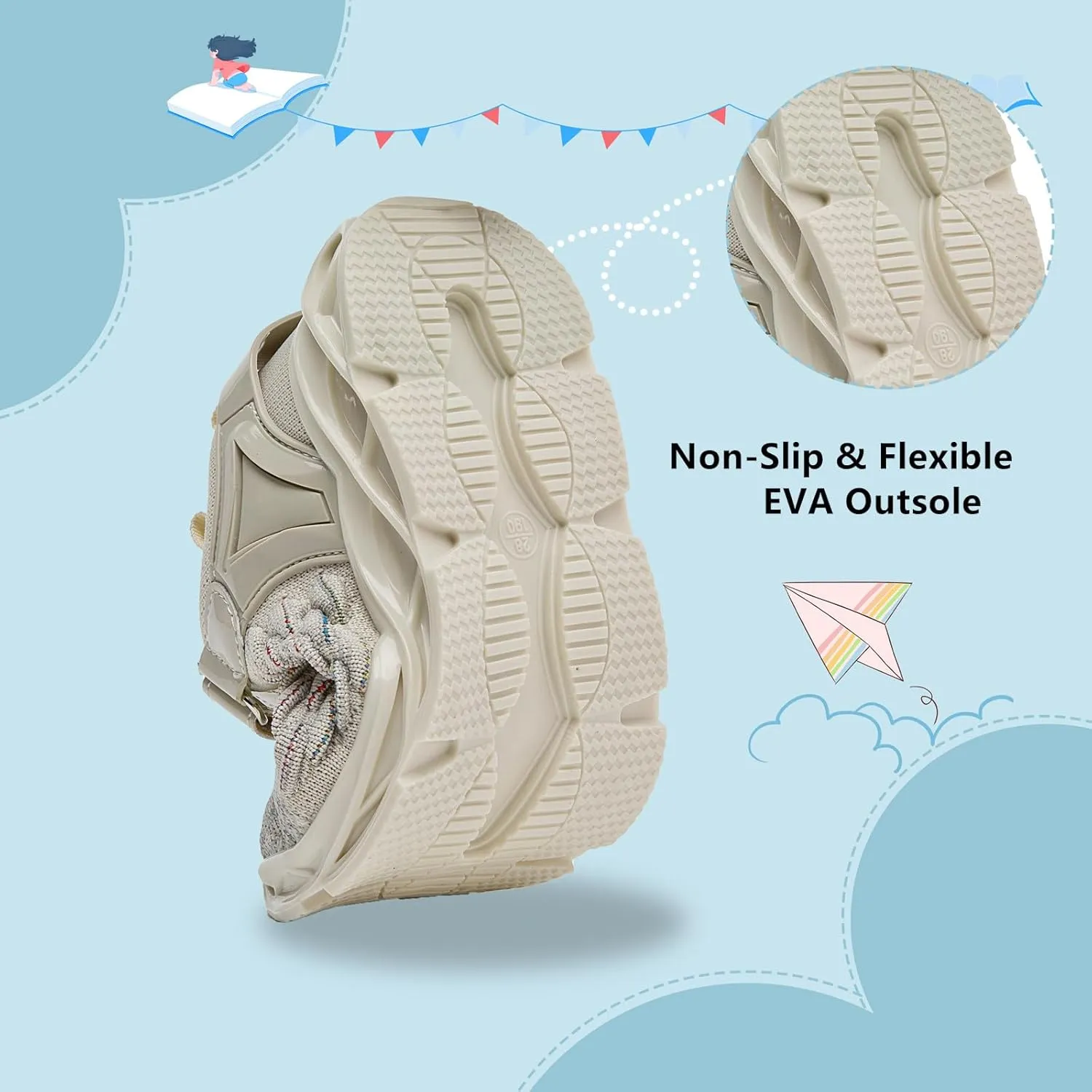 DADAWEN Toddler/Little Kid Sneakers for Boys Girls Lightweight Breathable Sports Athletic Running Tennis Shoes