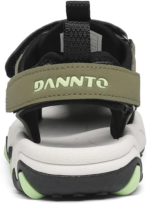 Dannto Boy's Girl's Sport Sandals Summer Closed Toe Outdoor Water Athletic Sandals (Little Kid/Big Kid)