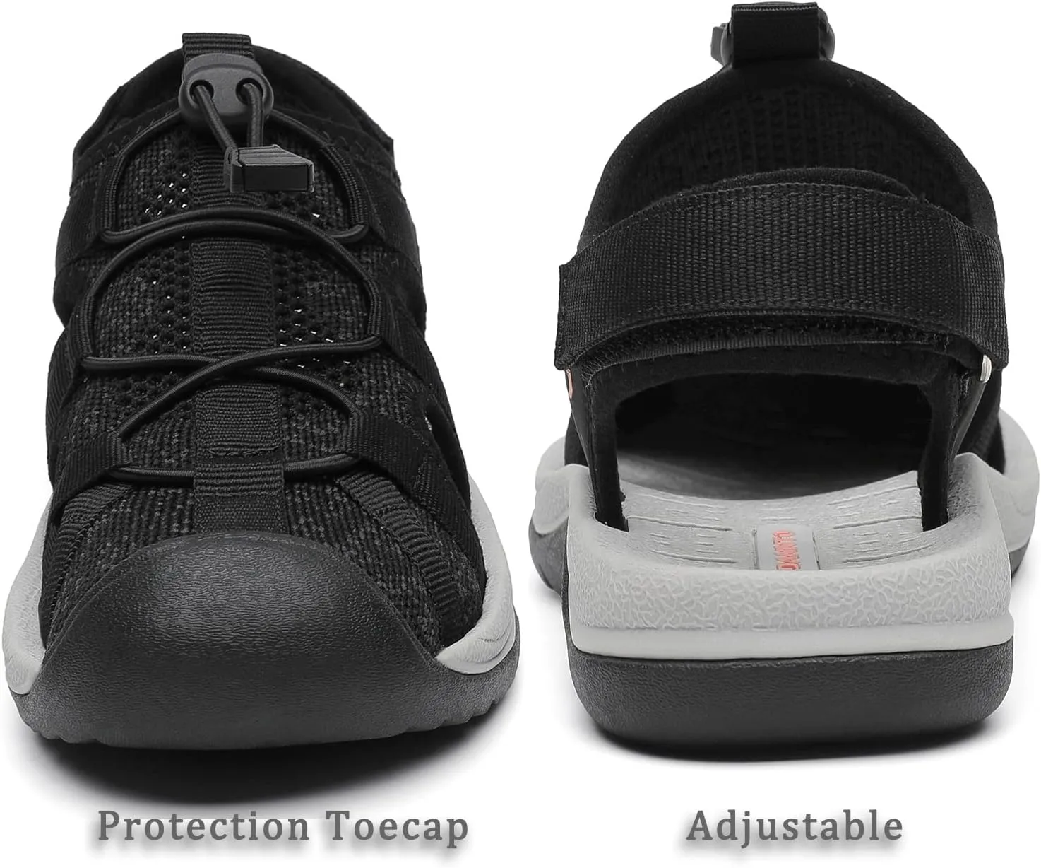 Dannto Women's Sport Sandals Close Toe Mesh Hiking Outdoor Athletic Casual Walking Sandals Water Shoes