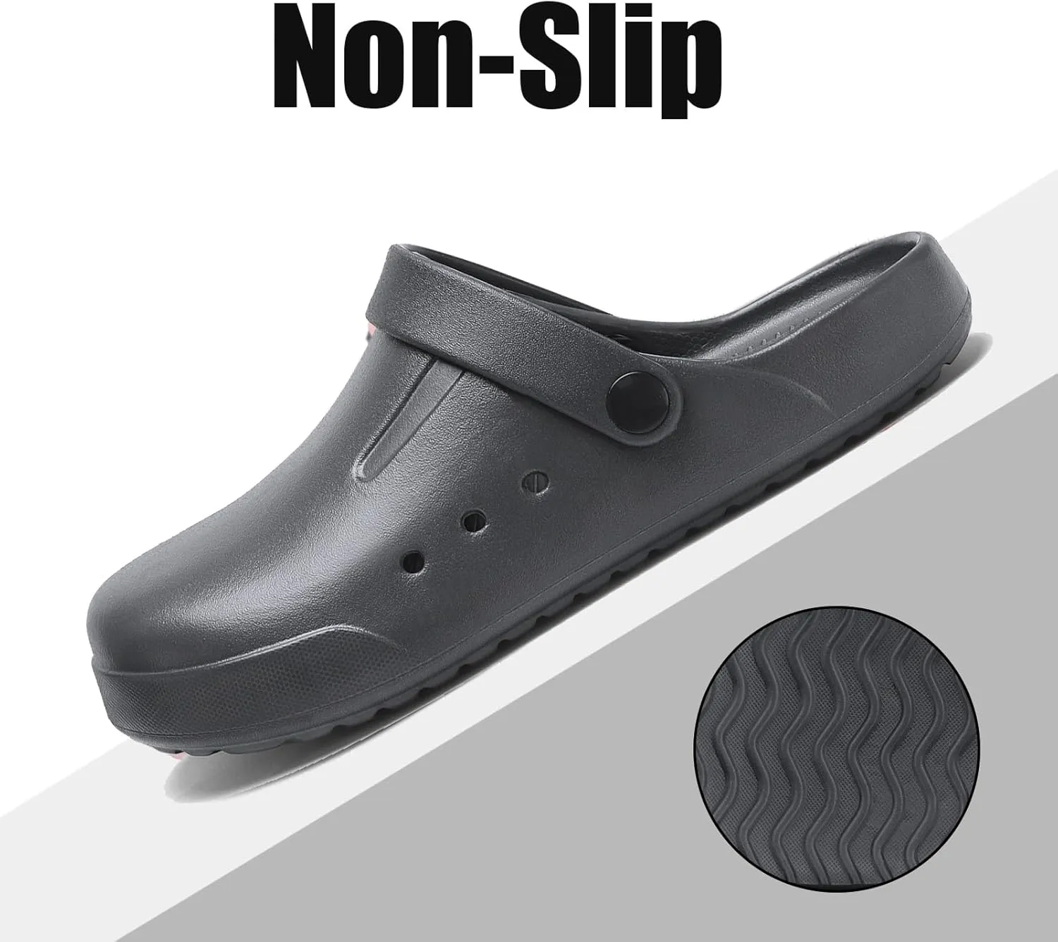 DAYUMKOU Clogs for Women Men Lightweight Slip-On Unisex Garden Shoes with Back Strap, Non-Slip for Work Nurses