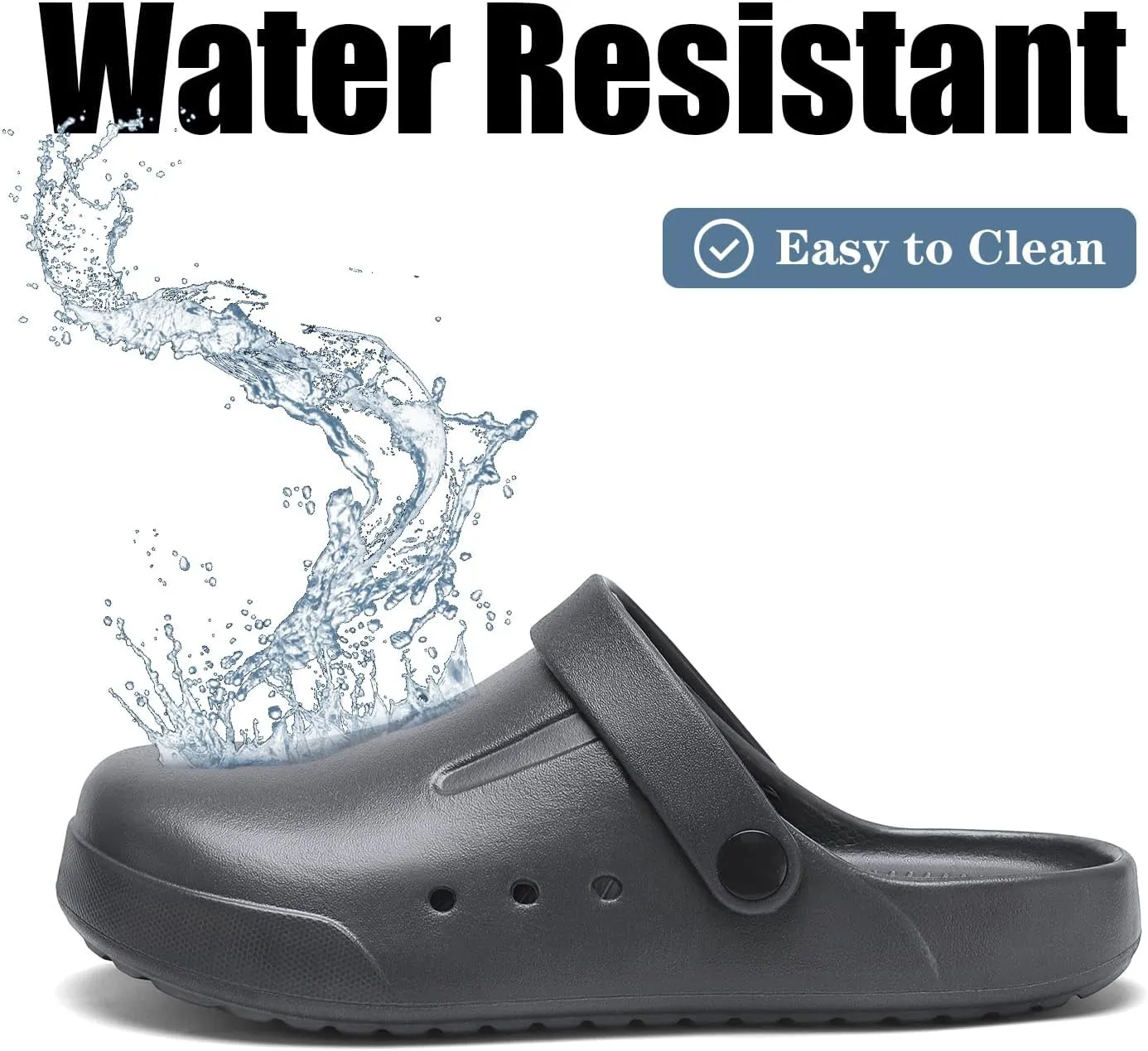 DAYUMKOU Clogs for Women Men Lightweight Slip-On Unisex Garden Shoes with Back Strap, Non-Slip for Work Nurses