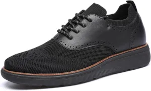 DECARSDZ Men's Casual Dress Shoes Knit Lightweight Breathable Lace-Up Shoes Walking Work Sneakers Fashion Sneaker