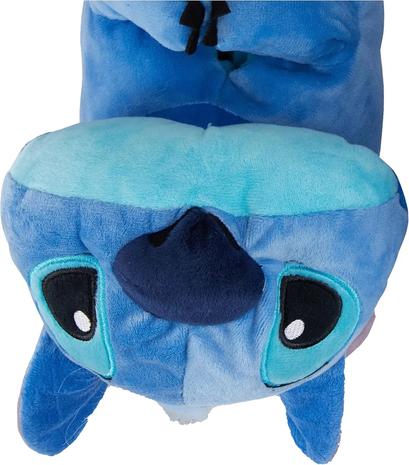 Disney Ladies Lilo and Stitch Slippers - Ladies Classic Lilo and Stitch Big Face Plush Slippers Lilo and Stitch 3D Plush Slippers