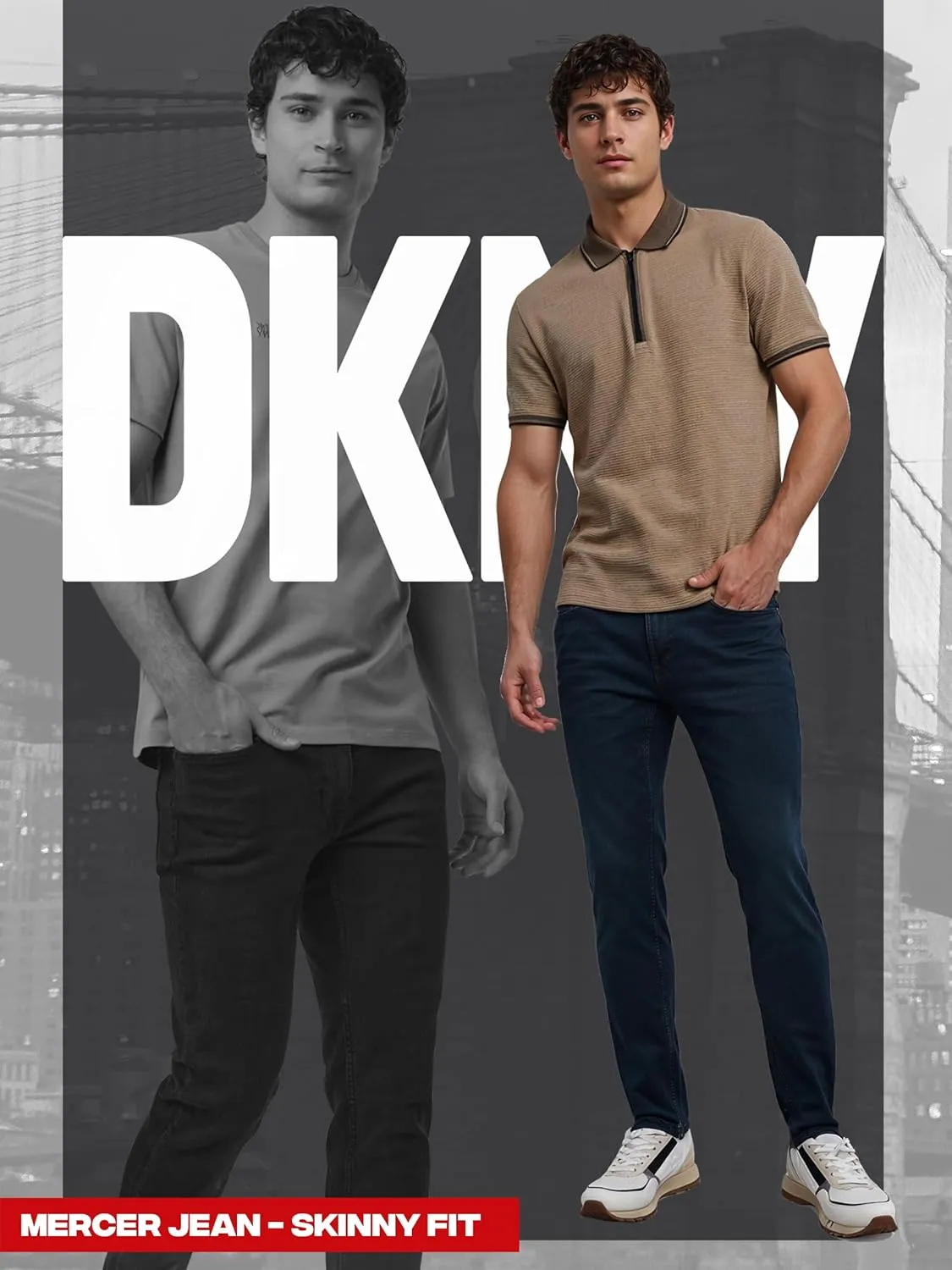 DKNY Mens Skinny Jeans for Men - Stretch Denim Classic 5 Pocket Men's Skinny Jeans | Stretch Fit Denim for Men