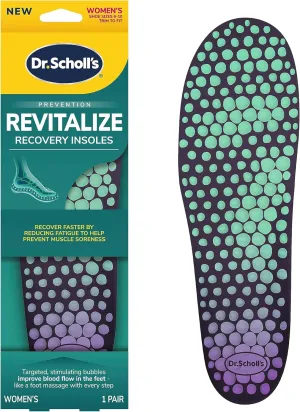 Dr. Scholl's ® Revitalize Recovery Insole Orthotics, Improve Recovery Fast, Reduce Fatigue, Stress, Soreness, Trim to Fit Inserts for Any Shoes, Athletic, Running, Slippers, Casual, Women 6-10, 1 Pair