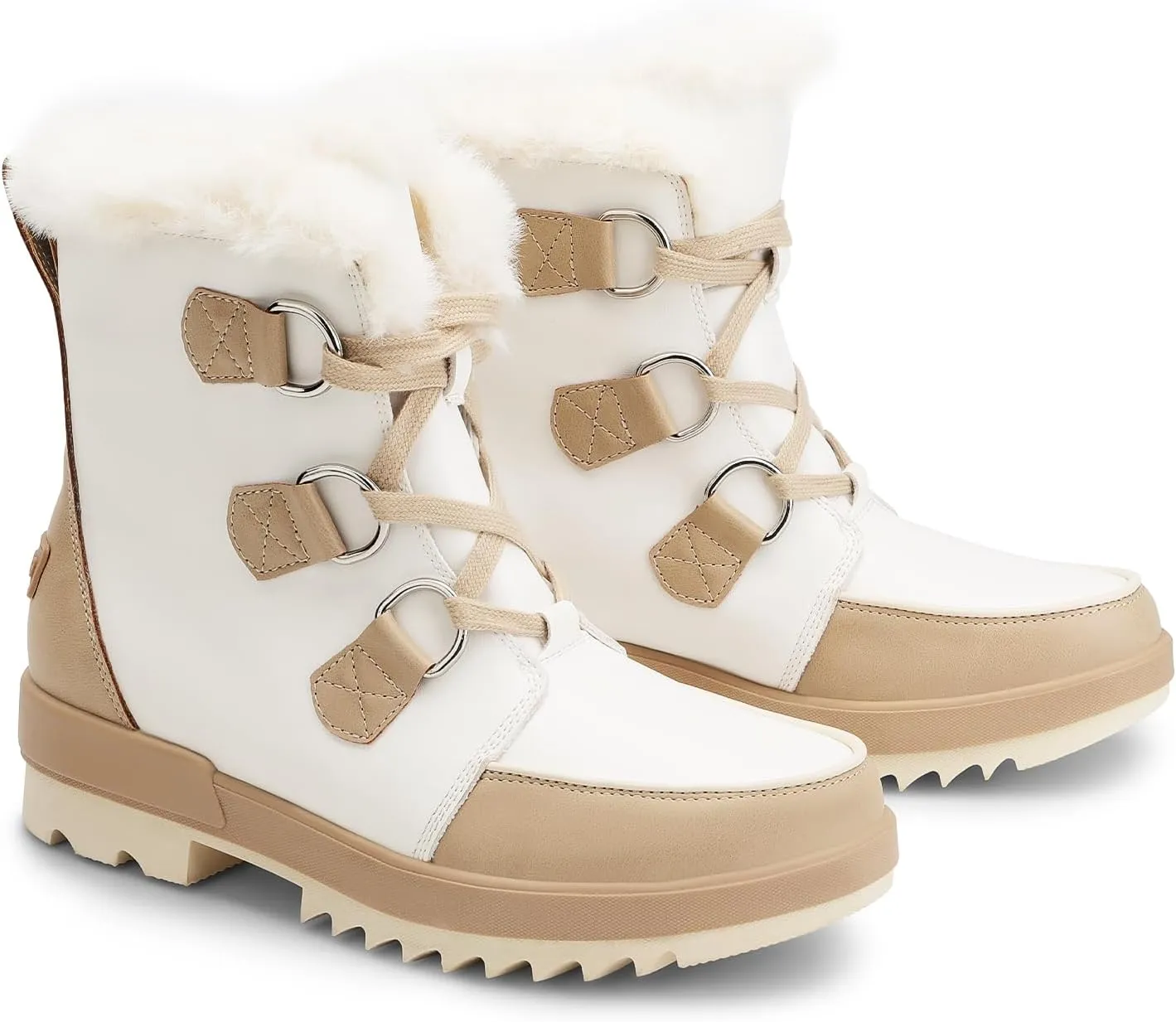 DREAM PAIRS Ankle Winter Boots for Women Snow Boots Anti-Slip Resistant Classic Warm Faux Fur Lined Lace Up for Outdoor Hiking Walking