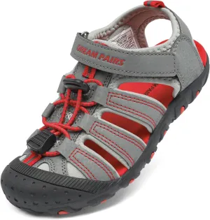 DREAM PAIRS Boys Girls Closed-Toe Outdoor Summer Sport Sandals for Little/Big Kid