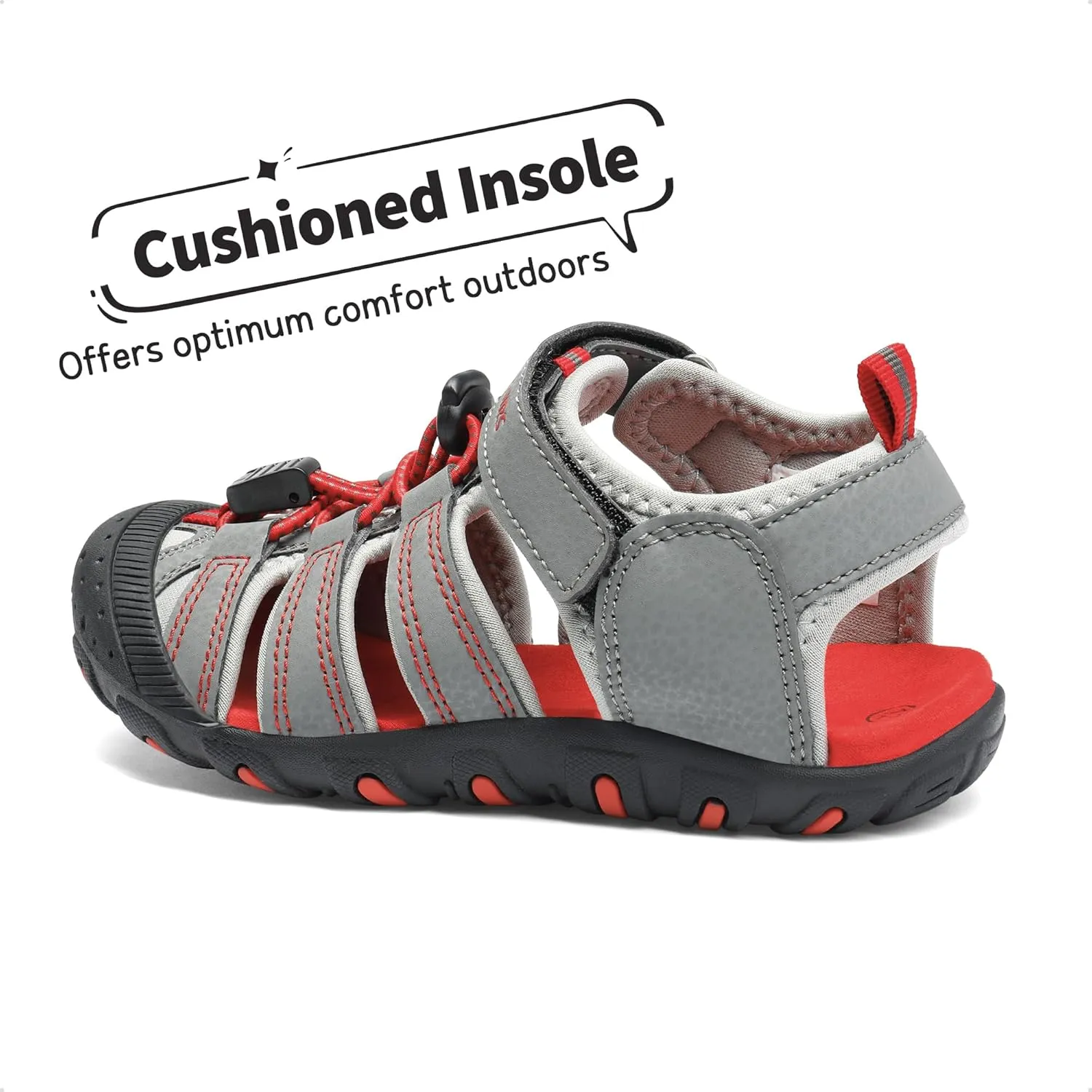 DREAM PAIRS Boys Girls Closed-Toe Outdoor Summer Sport Sandals for Little/Big Kid