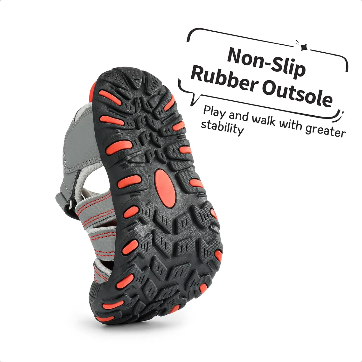 DREAM PAIRS Boys Girls Closed-Toe Outdoor Summer Sport Sandals for Little/Big Kid