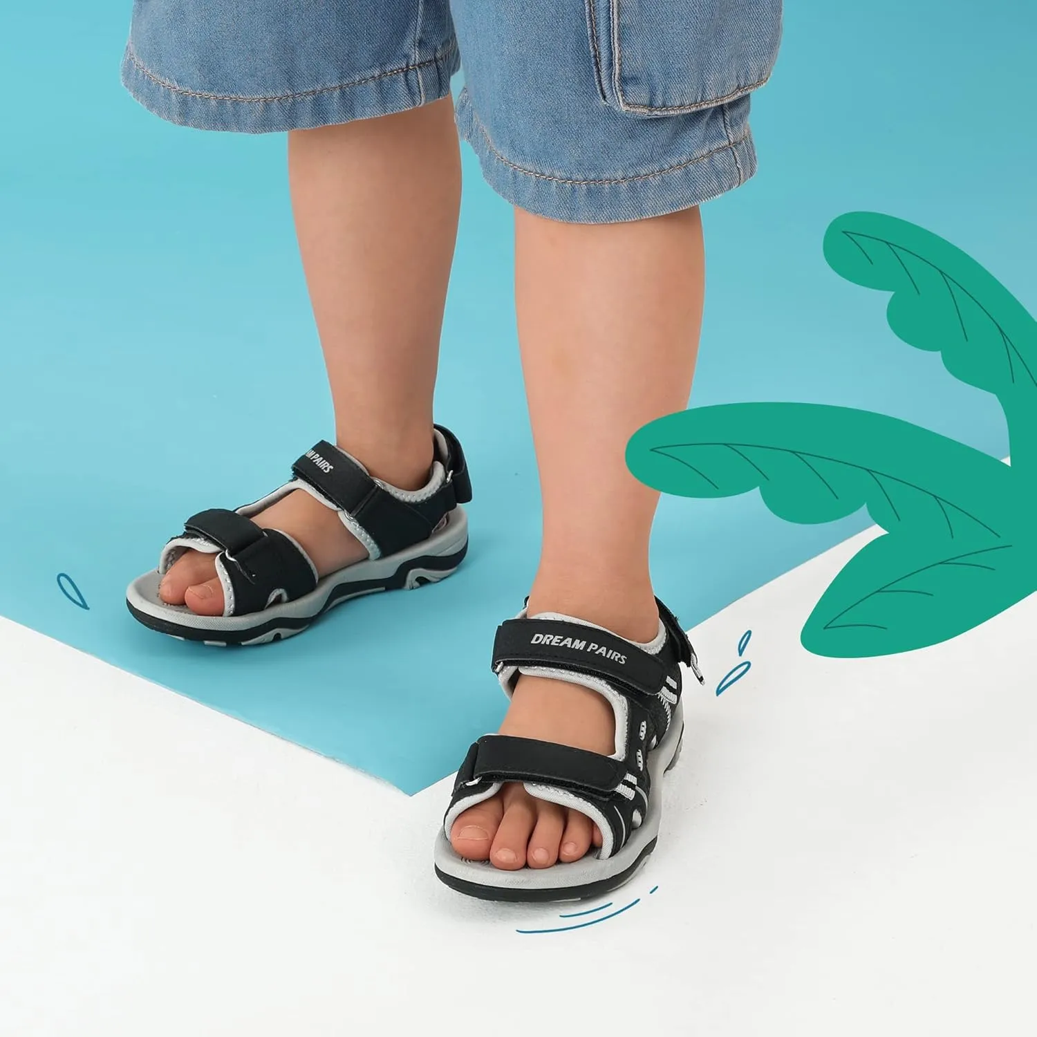 DREAM PAIRS Boys Girls Fashion Athletic Summer Sports Sandals(Toddler/Little Kid/Big Kid)