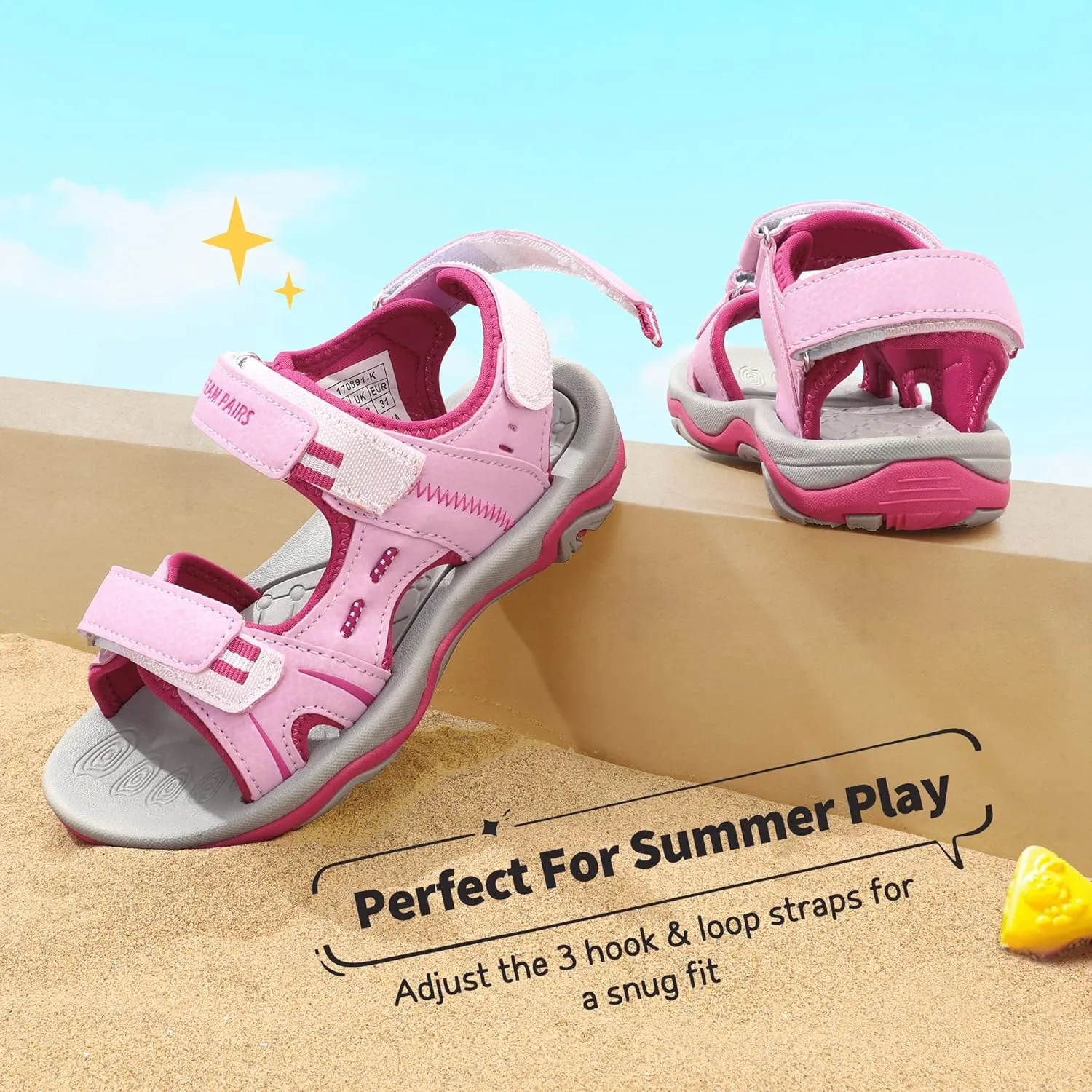 DREAM PAIRS Boys Girls Fashion Athletic Summer Sports Sandals(Toddler/Little Kid/Big Kid)