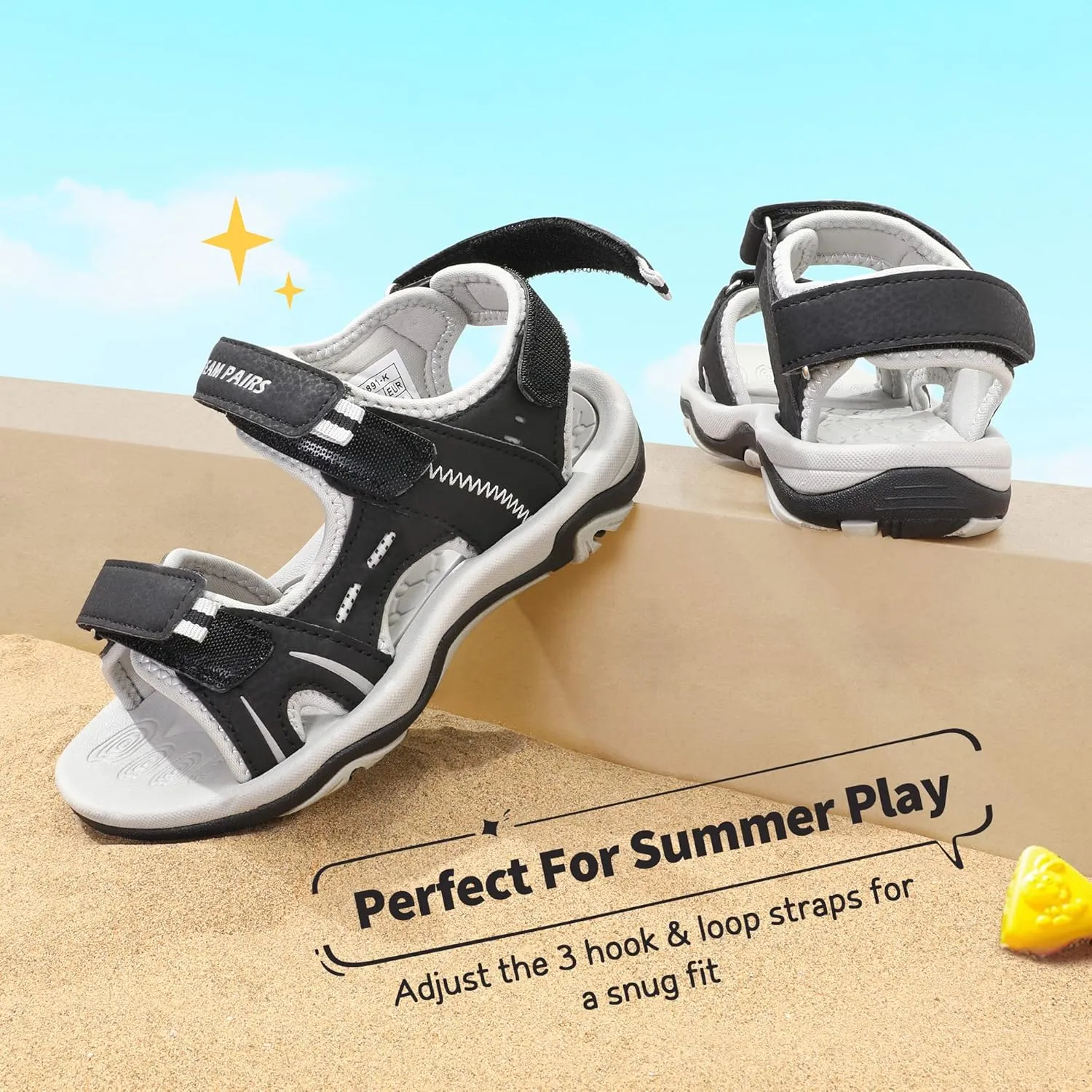 DREAM PAIRS Boys Girls Fashion Athletic Summer Sports Sandals(Toddler/Little Kid/Big Kid)