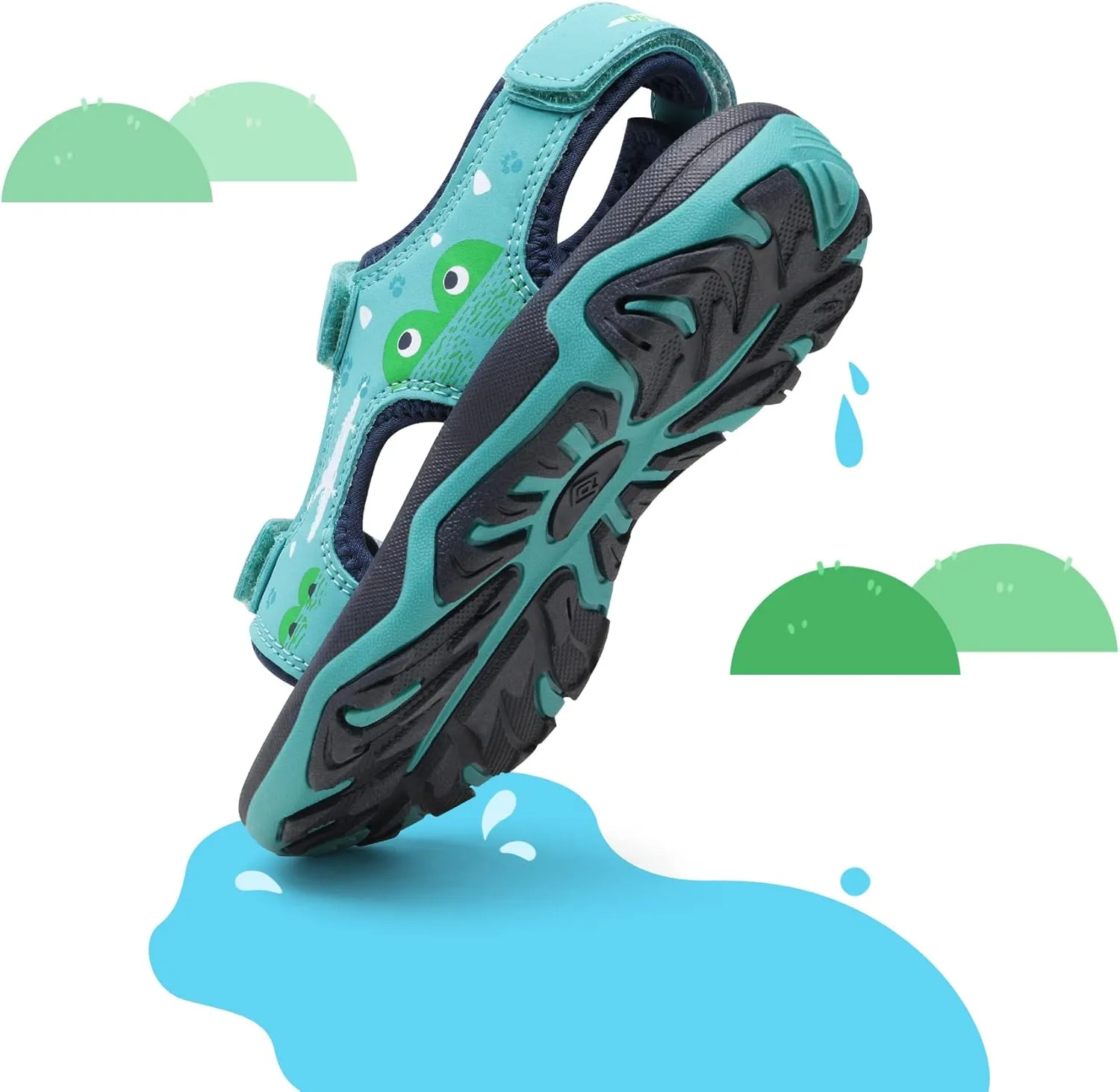 DREAM PAIRS Boys Girls Sandals Summer Outdoor Athletic Kids Sport Water Shoes for Toddler/Little Kid