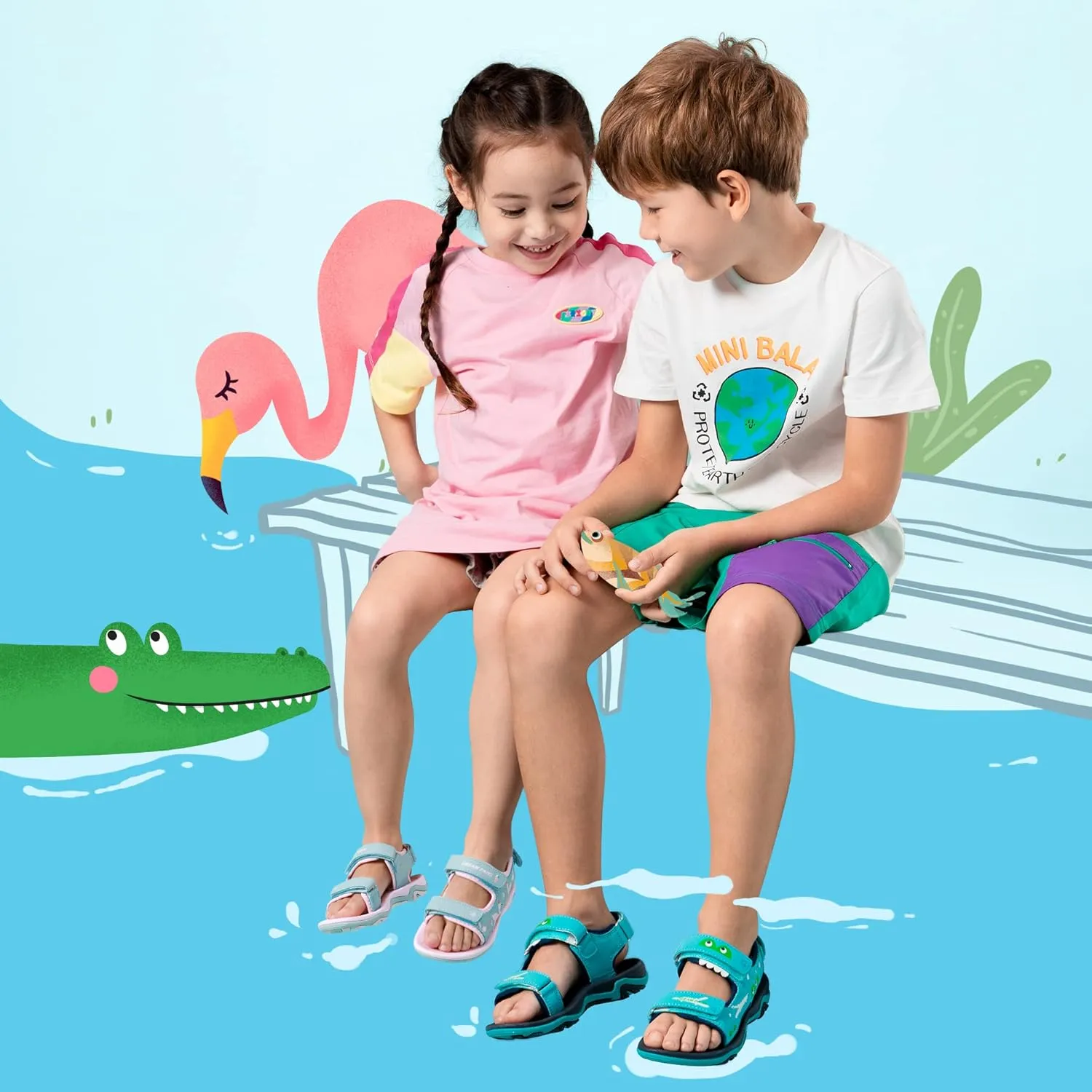 DREAM PAIRS Boys Girls Sandals Summer Outdoor Athletic Kids Sport Water Shoes for Toddler/Little Kid