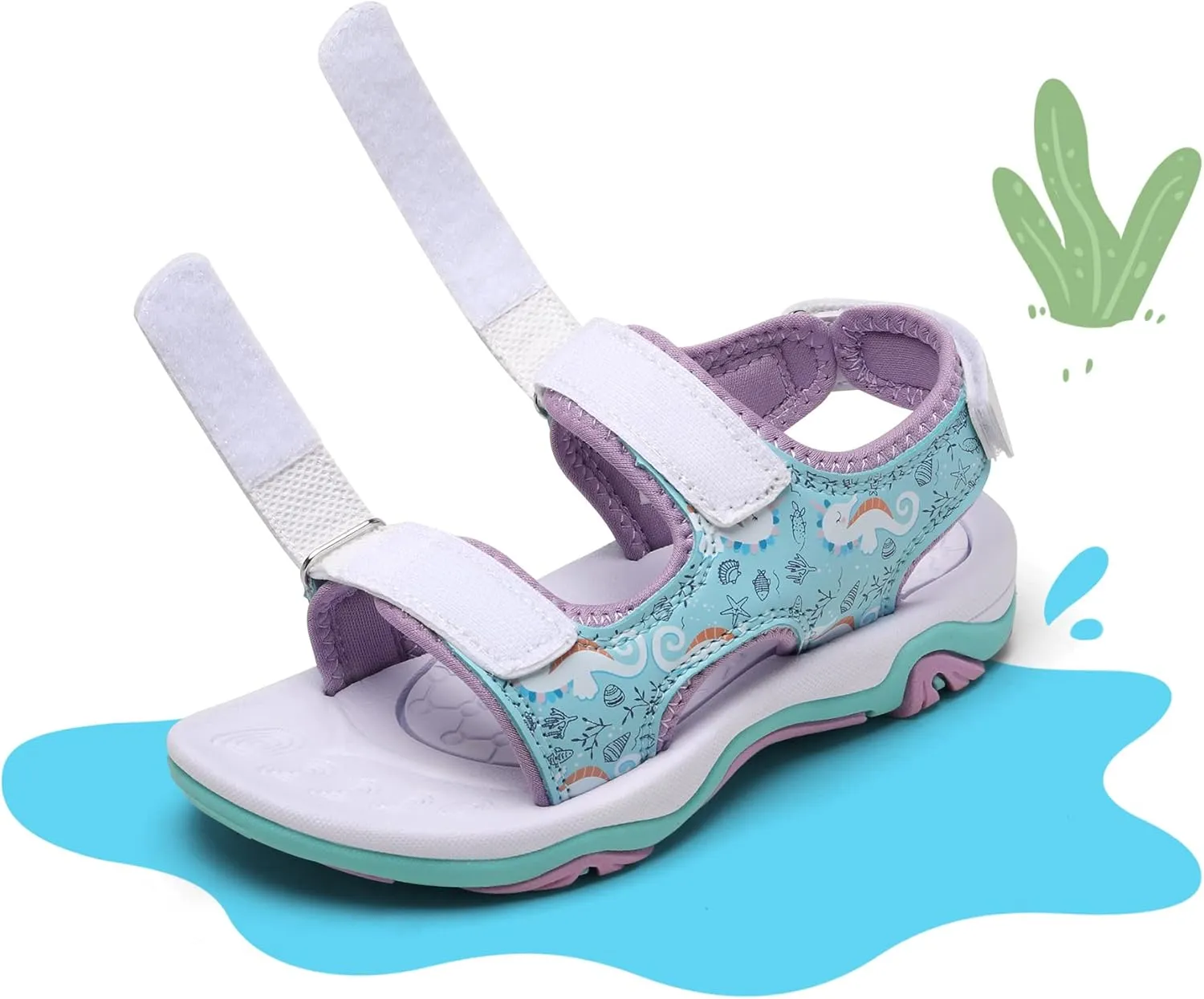 DREAM PAIRS Boys Girls Sandals Summer Outdoor Athletic Kids Sport Water Shoes for Toddler/Little Kid