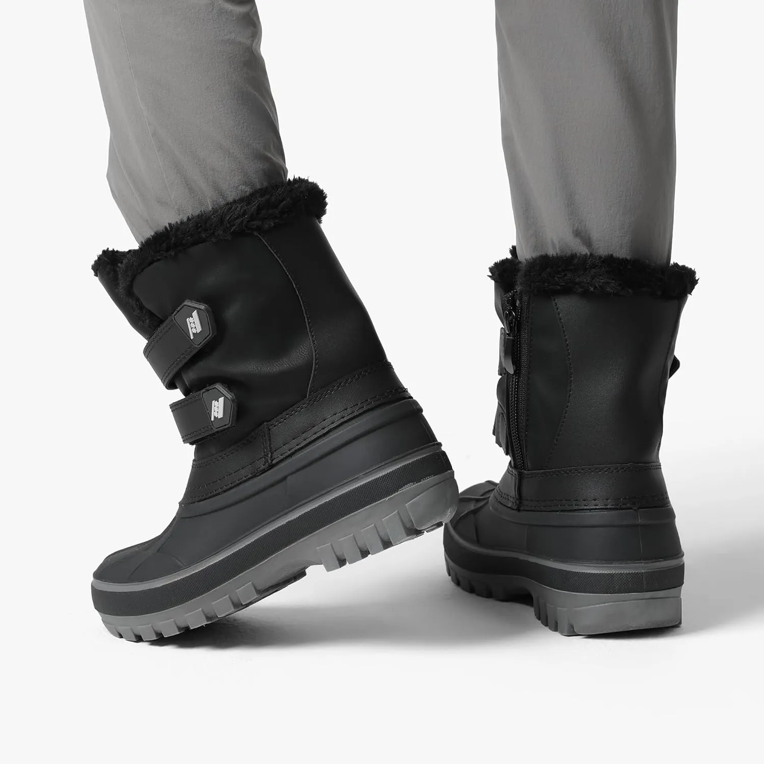 DREAM PAIRS Boys Girls Snow Boots Water-Resistant Outdoor Sport Warm Cozy Anti-Slip Cute Ankle Winter Shoes for Toddler/Little/Big Kid