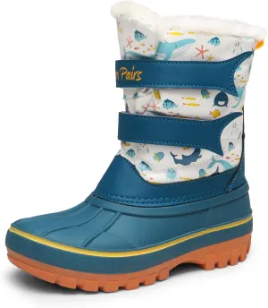 DREAM PAIRS Boys Girls Snow Boots Water-Resistant Outdoor Sport Warm Cozy Anti-Slip Cute Ankle Winter Shoes for Toddler/Little/Big Kid