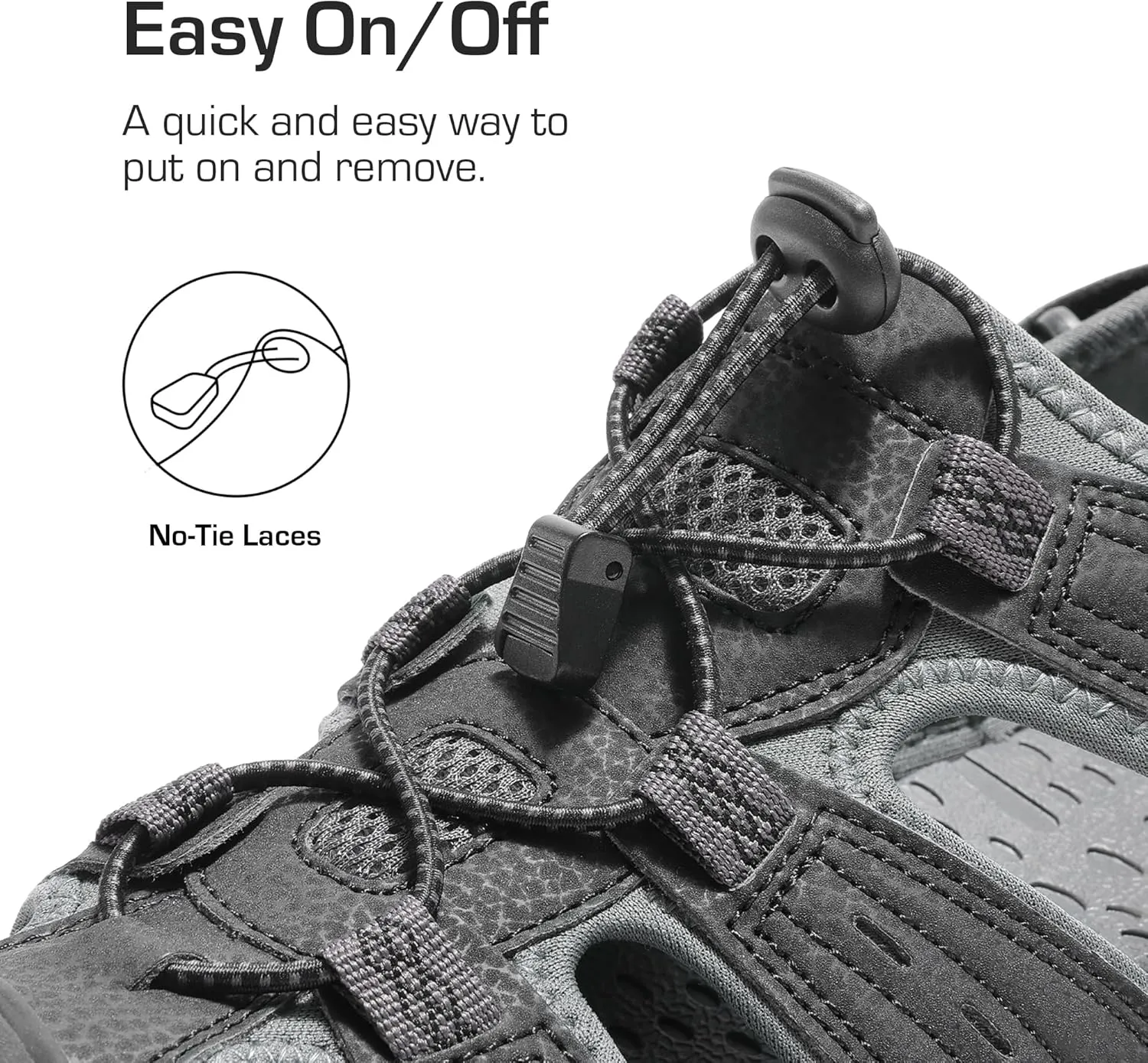 DREAM PAIRS Men's Support Sandals Outdoor Hiking Sandals Closed Toe Athletic Lightweight Walking Comfortable Sandals Water Shoes