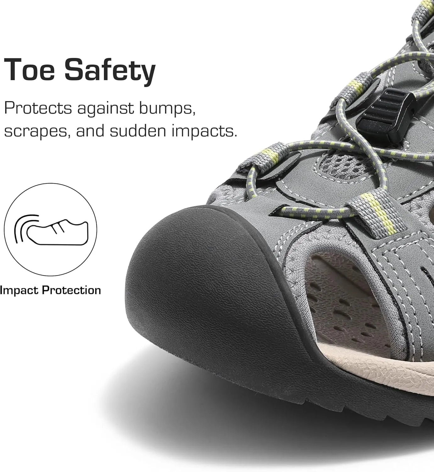 DREAM PAIRS Men's Support Sandals Outdoor Hiking Sandals Closed Toe Athletic Lightweight Walking Comfortable Sandals Water Shoes