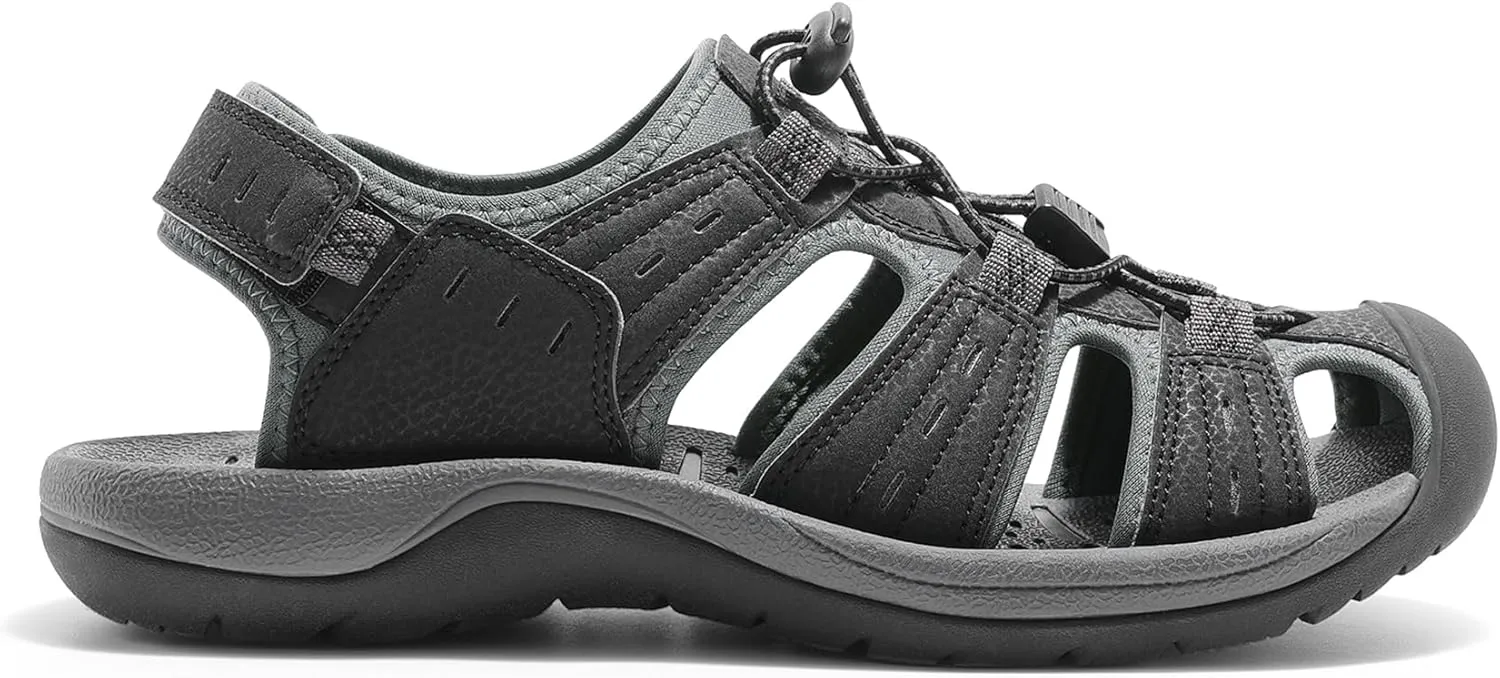 DREAM PAIRS Men's Support Sandals Outdoor Hiking Sandals Closed Toe Athletic Lightweight Walking Comfortable Sandals Water Shoes