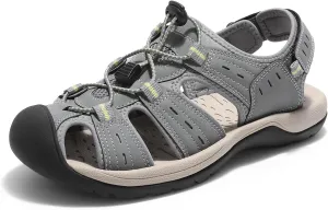 DREAM PAIRS Men's Support Sandals Outdoor Hiking Sandals Closed Toe Athletic Lightweight Walking Comfortable Sandals Water Shoes