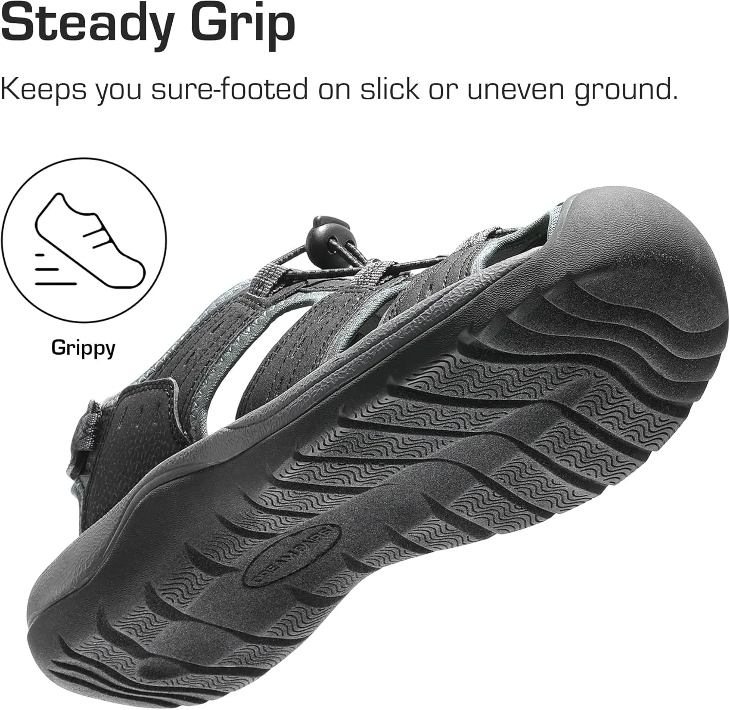 DREAM PAIRS Men's Support Sandals Outdoor Hiking Sandals Closed Toe Athletic Lightweight Walking Comfortable Sandals Water Shoes
