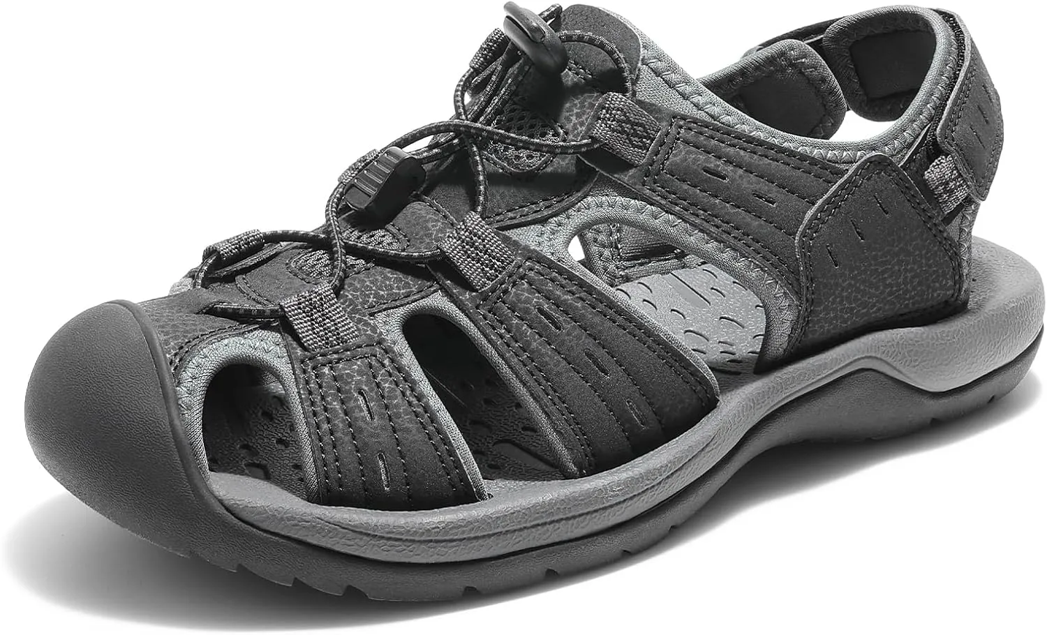DREAM PAIRS Men's Support Sandals Outdoor Hiking Sandals Closed Toe Athletic Lightweight Walking Comfortable Sandals Water Shoes