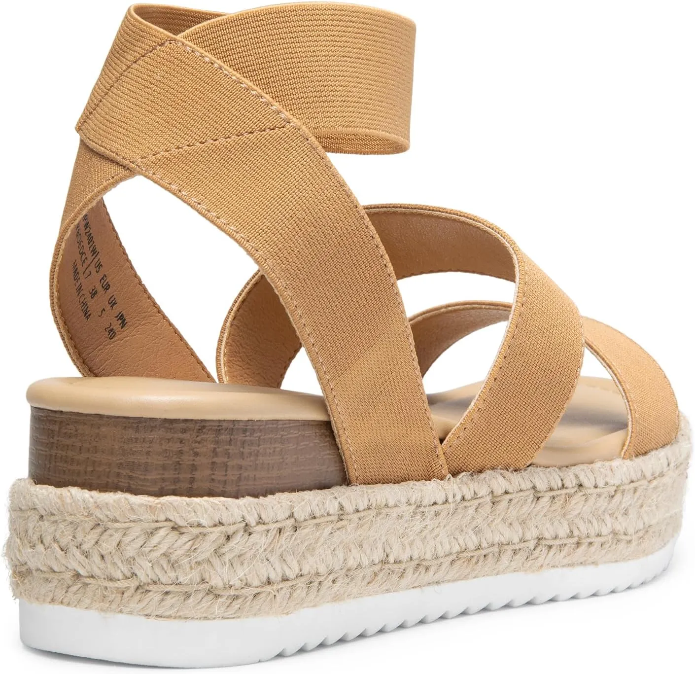 DREAM PAIRS Strappy Espadrille Platform Wedge Sandals for Women Dressy Summer, Comfortable Open Toe Sandals with Cushioned Insole and Ankle Strap Buckle