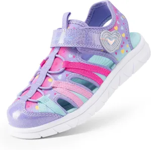 DREAM PAIRS Toddler Boys Girls Sport Sandals Cute Breathable Lightweight Outdoor Play Casual Closed Toe Hook and Loop for Toddlers & Little Kids
