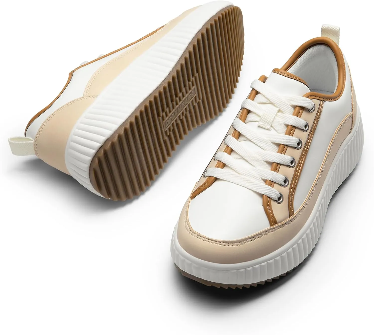 DREAM PAIRS Women Platform Chunky Lightweight Comfortable Casual Lace-Up Sky Walking Fashion Sneakers