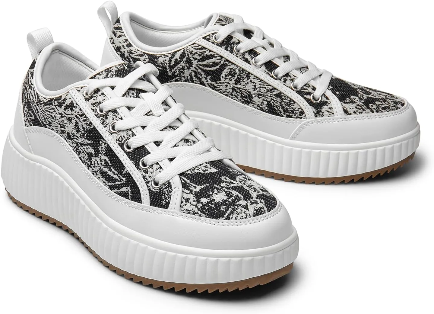 DREAM PAIRS Women Platform Chunky Lightweight Comfortable Casual Lace-Up Sky Walking Fashion Sneakers