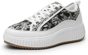 DREAM PAIRS Women Platform Chunky Lightweight Comfortable Casual Lace-Up Sky Walking Fashion Sneakers