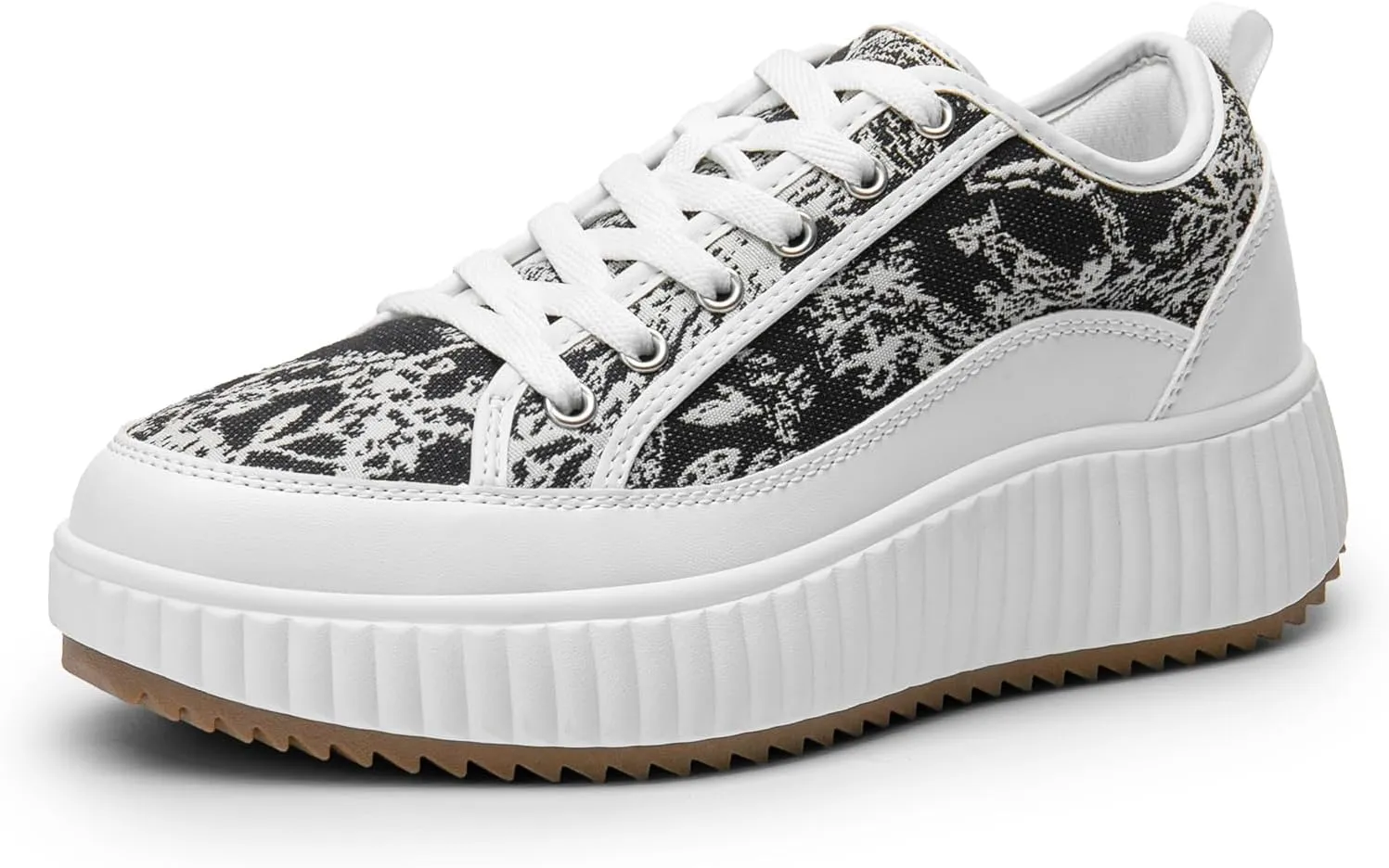 DREAM PAIRS Women Platform Chunky Lightweight Comfortable Casual Lace-Up Sky Walking Fashion Sneakers
