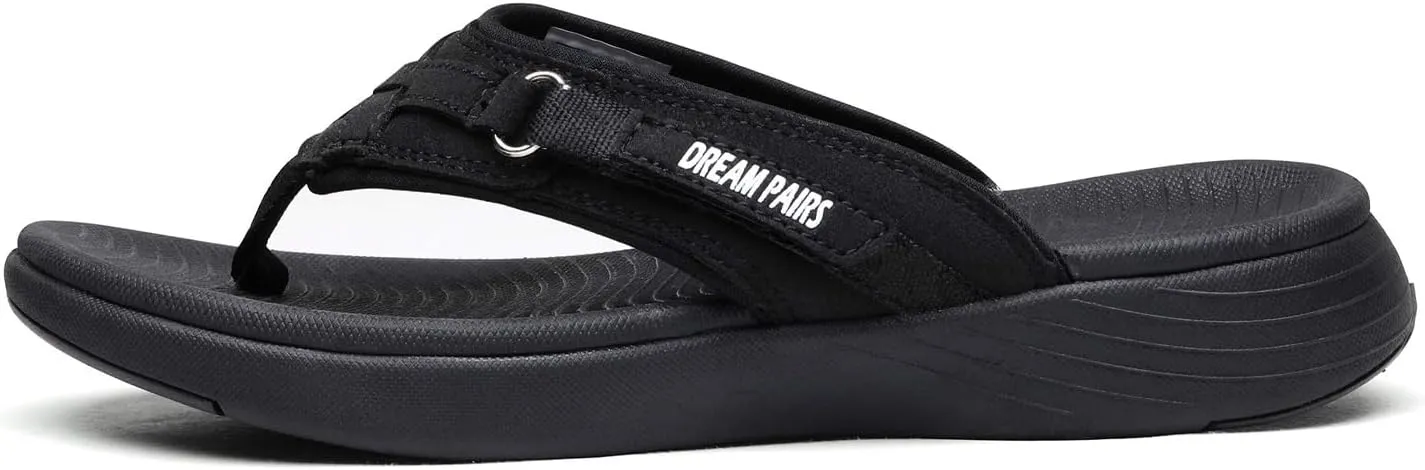 DREAM PAIRS Women's Arch Support Flip Flops Comfortable Thong Sandals