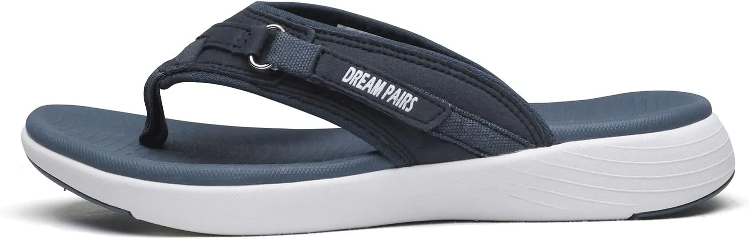 DREAM PAIRS Women's Arch Support Flip Flops Comfortable Thong Sandals