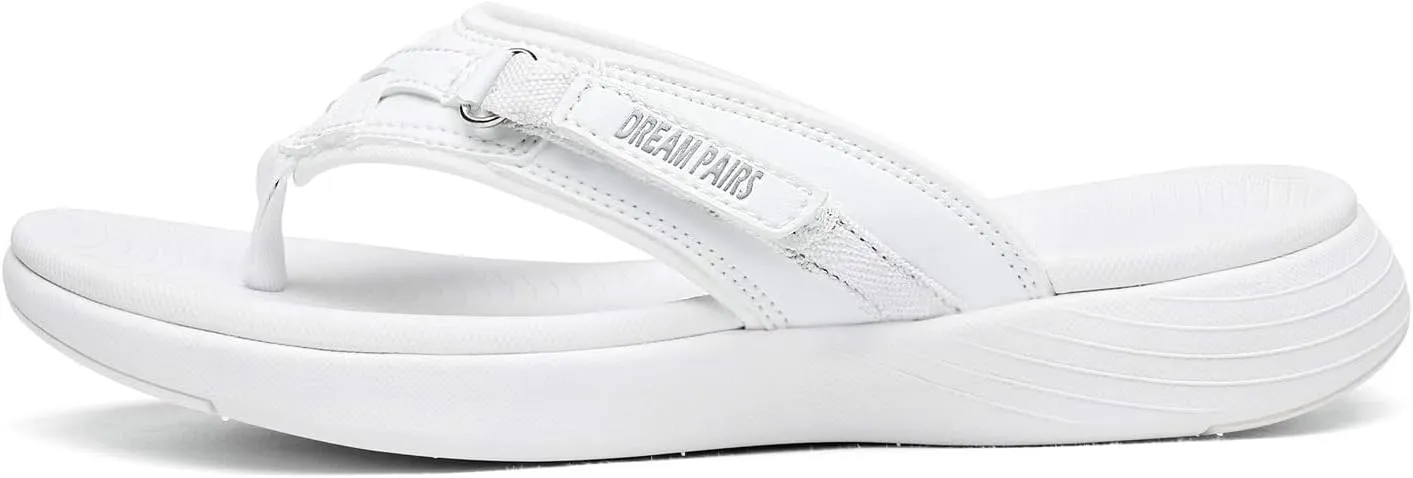 DREAM PAIRS Women's Arch Support Flip Flops Comfortable Thong Sandals