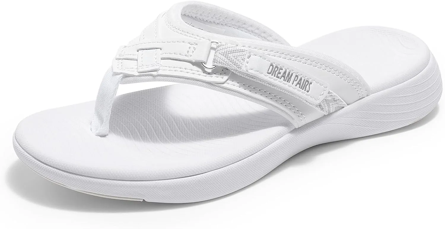DREAM PAIRS Women's Arch Support Flip Flops Comfortable Thong Sandals