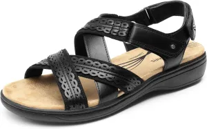 DREAM PAIRS Women's Arch Support Sandals Comfortable Open Toe Dress Flats Walking Sandals for Summer