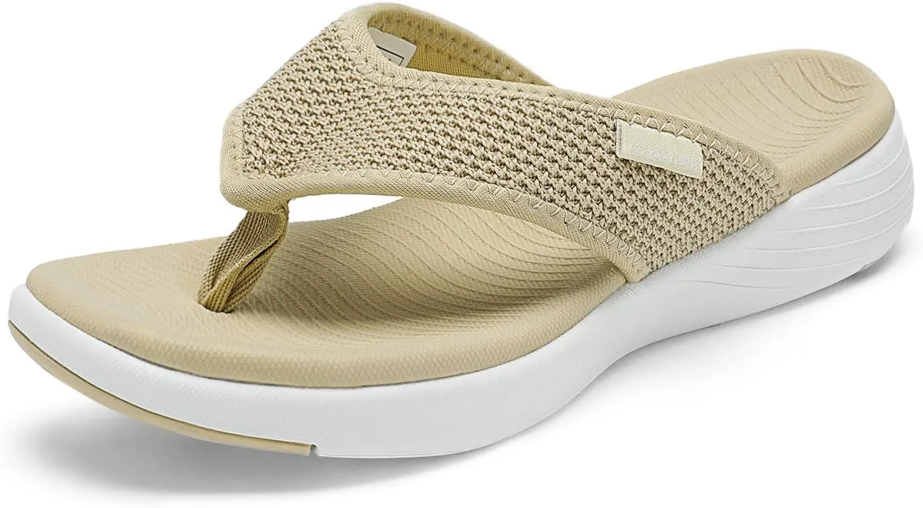 DREAM PAIRS Women's Arch Support Soft Cushion Flip Flops Thong Sandals