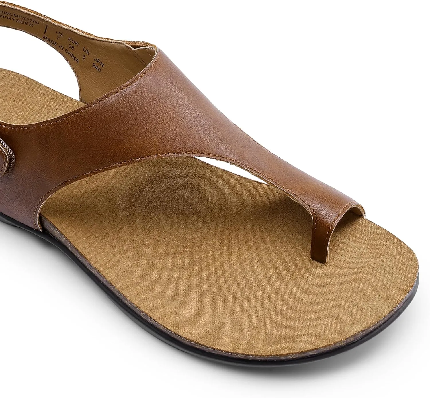 DREAM PAIRS Women's Comfortable Cork Footbed Arch Support Sandals Casual to Dressy Thong Walking Flat Sandals for Summer