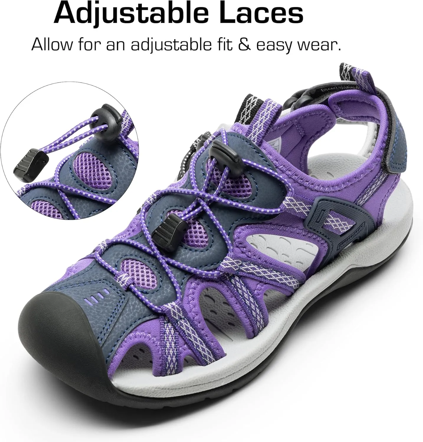 DREAM PAIRS Women's Hiking Sandals Adventurous Summer Sports Shoes Outdoor