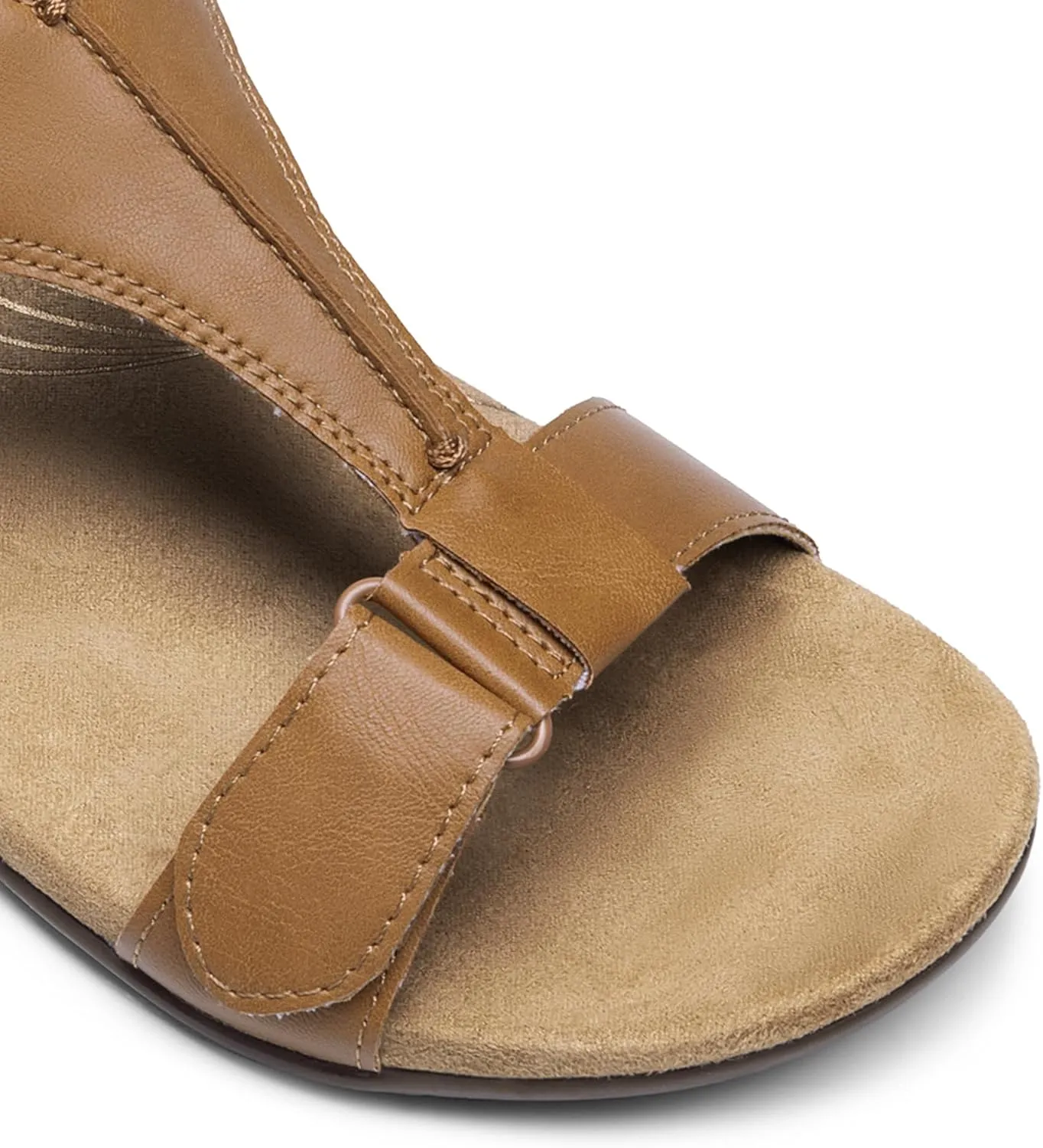 DREAM PAIRS Womens Sandals Arch Support T-Strap Orthopedic Flat Sandals Comfortable Summer Shoes