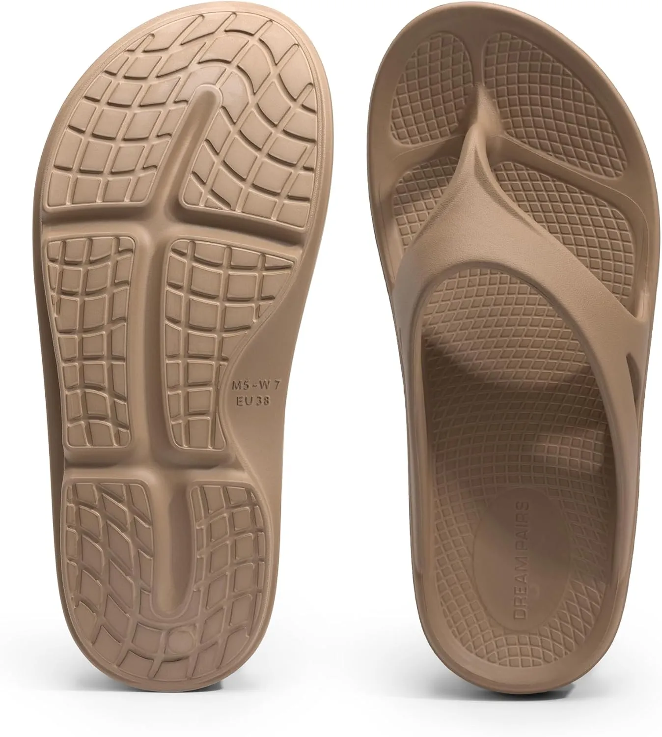 DREAM PAIRS Women's Sandals, Comfortable Arch Support Flip Flops for Summer
