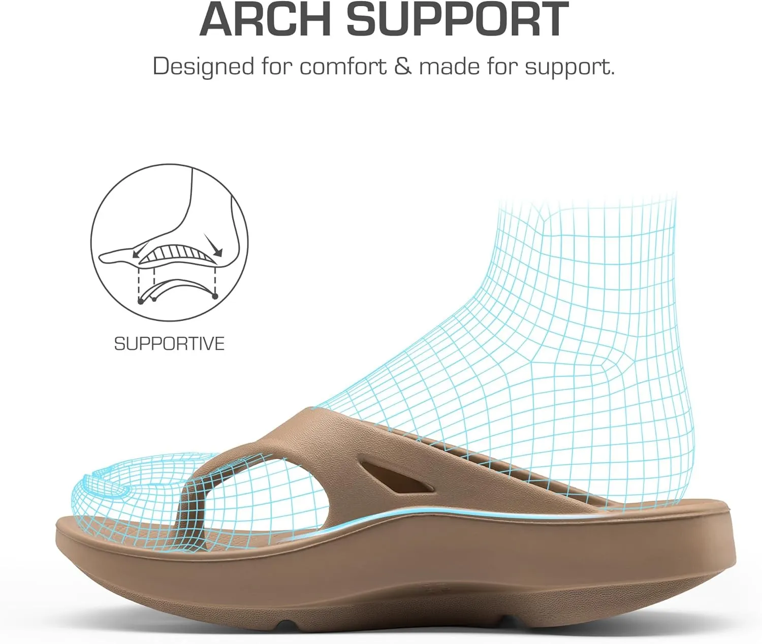 DREAM PAIRS Women's Sandals, Comfortable Arch Support Flip Flops for Summer