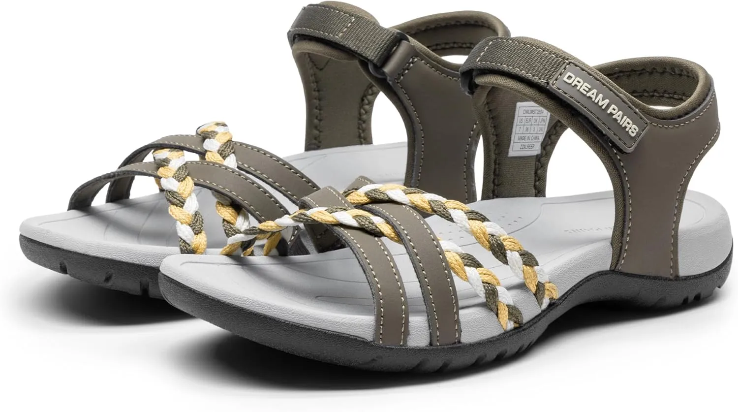 DREAM PAIRS Womens Sandals Light Weight Hiking Sandals for Women Comfortable Athletic Quick-Drying Walking Hiking Water Sandals