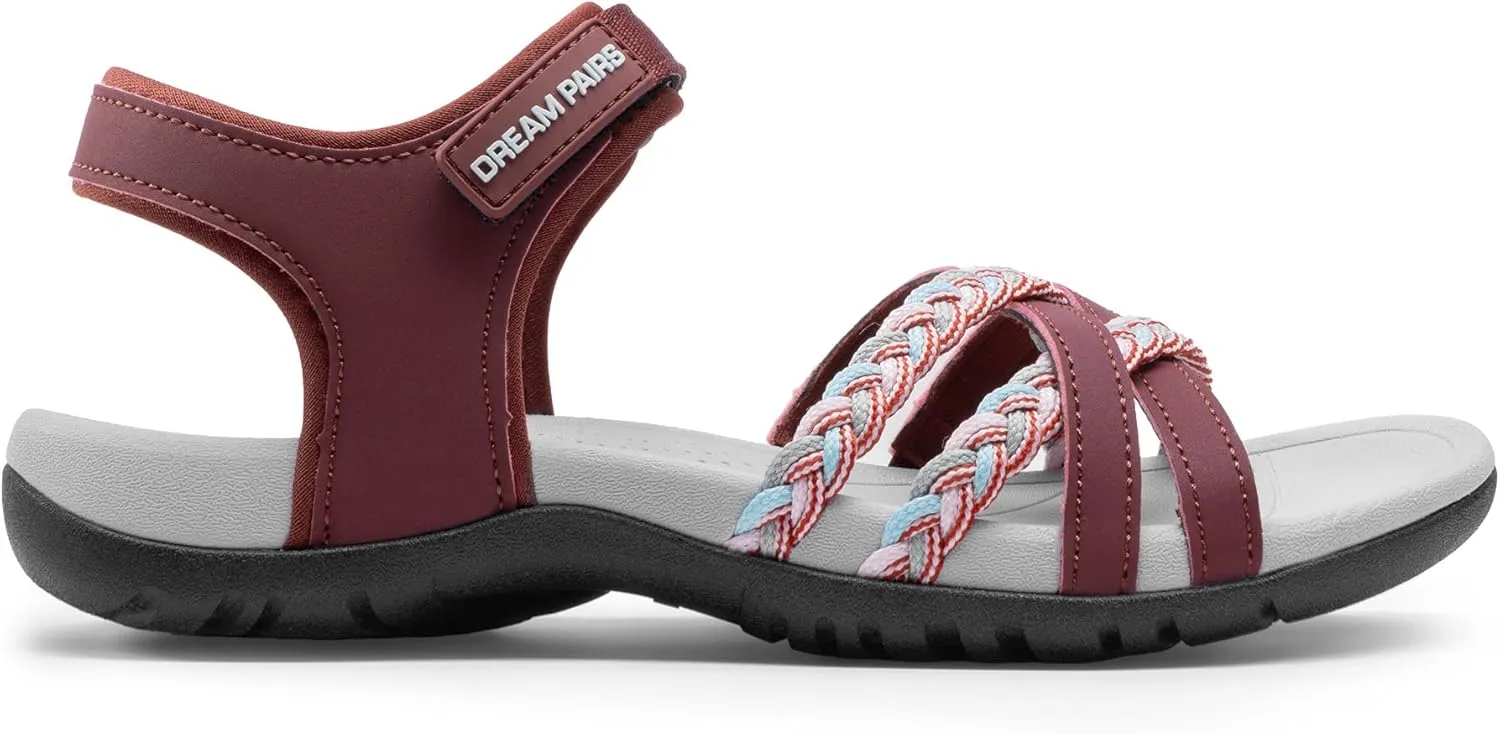 DREAM PAIRS Womens Sandals Light Weight Hiking Sandals for Women Comfortable Athletic Quick-Drying Walking Hiking Water Sandals